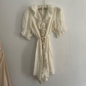Doen ruffle linen dress size Medium